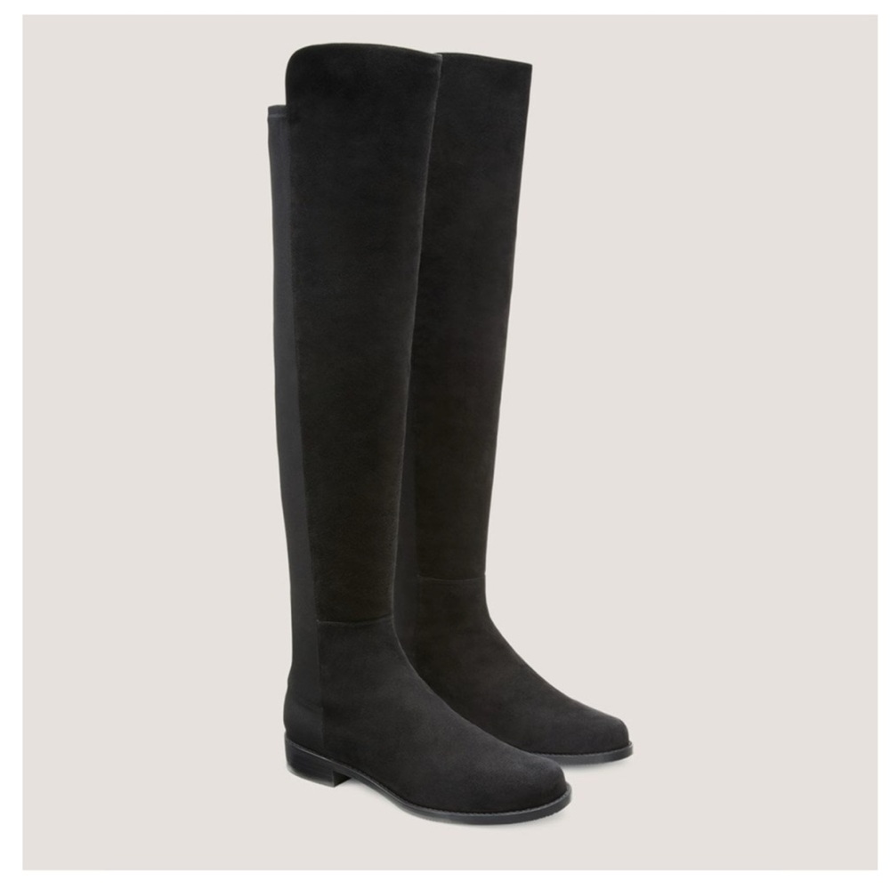Stuart Weitzman Reserve 5050 Over the knee Suede Black Boots. Size 10 M